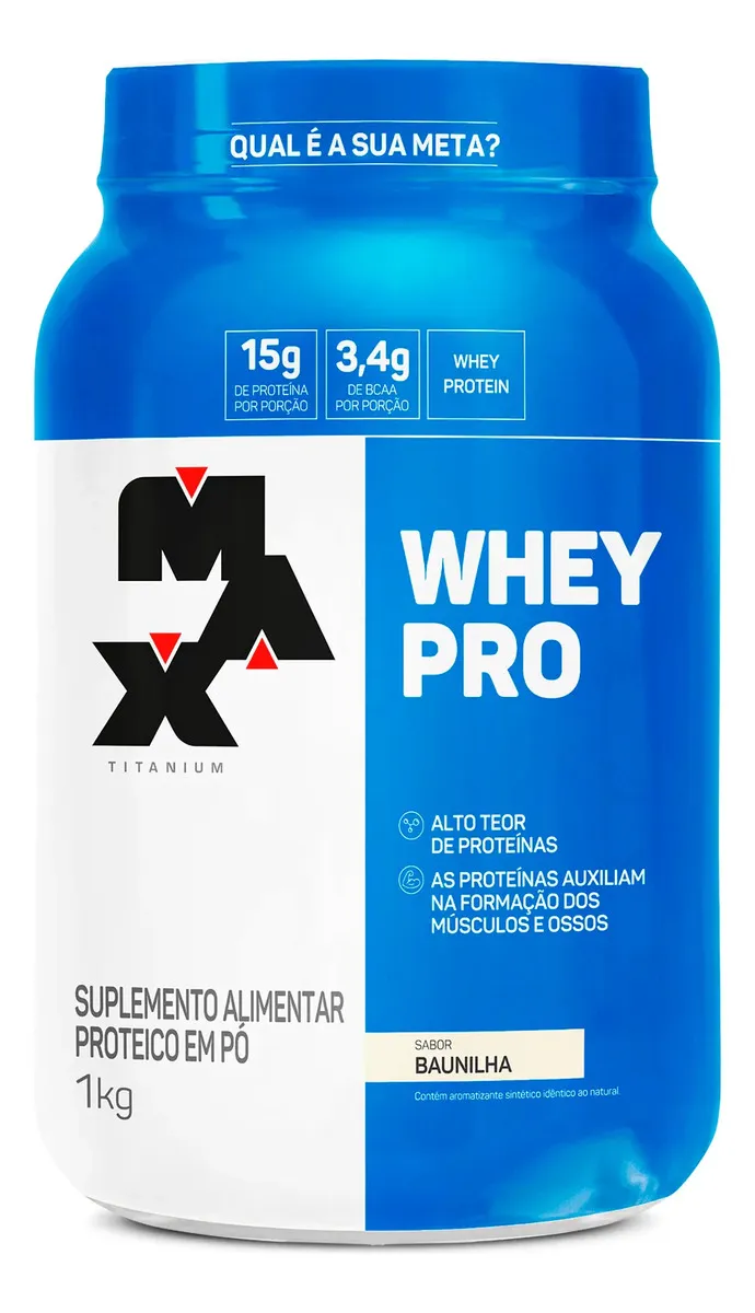 Whey Pro Max Titanium 1kg Baunilha